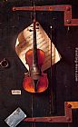 Michael Pacher Paintings - The Old Violin by William Michael Harnett
